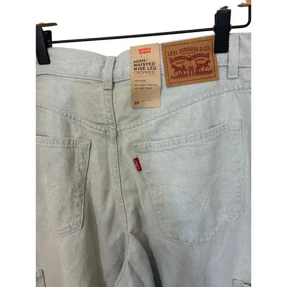 NWT Levi’s Ribcage Straight Ankle Super High Rise Light Baggy Carpenter Cargo 29 - Picture 5 of 5